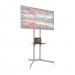 LED Monitor Floor Stand Shelf - up to 80" - Side Front View